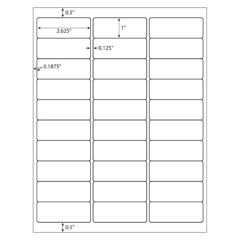 9527 Product 30 up 1 x 2-5/8 Sticker Labels Shipping Address Labels 500 Sheets SKU Labels for Laser/Ink Jet Printer,Total 15000 Labels - Image 2